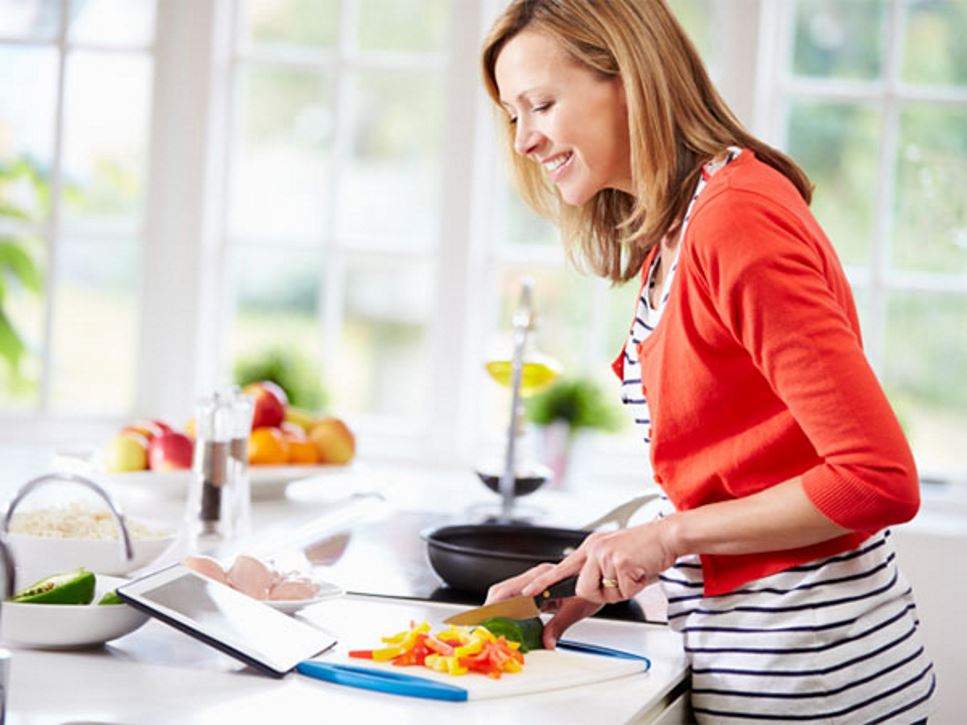 woman cooking