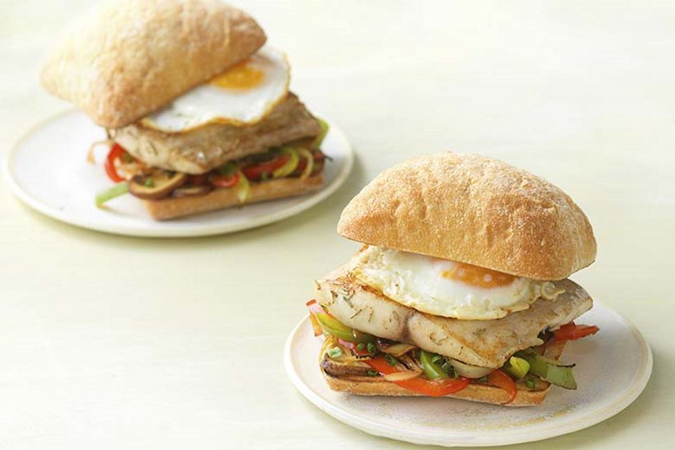 Savory Mahi-Mahi and Egg Breakfast Sandwich 