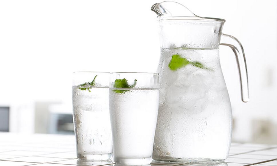 water pitcher and glasses